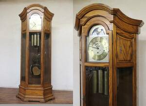 美品 最高級 HOWERD MILLER ハワードミラー ホールクロック 大型 柱時計 振り子 時計 重錘式 正常動作品