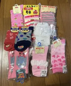 靴下　キッズ　スパッツ　ハイソックス　ピンク　19〜21 タイツ　女の子