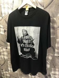 Vintage 2000年代 ラップ 2pac　デザイン　古着屋購入 Tシャツ サイズXL ブラック　FK