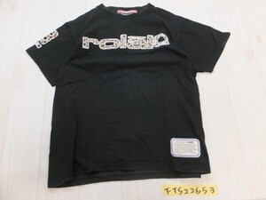 roial ロイアル レディース レオパード フロッキーロゴプリント 半袖Tシャツ S 黒