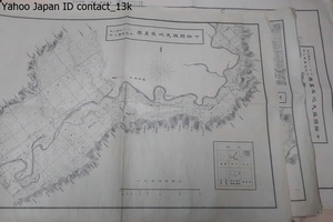 十勝国殖民地区画図・3枚/明治30年/北海道庁/ケナシパ原野之内・下利別原野之内/ケナシパ原野之内・本別原野之内/足寄太原原野/約45×60cm