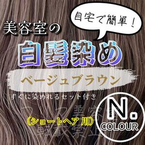 エヌドット　すぐに染めれる白髪染めセット　ベージュブラウン　G-8BB　ショート用