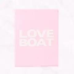 【ラスト1点】LOVE BOAT ラブボート ホワイトロゴ ピンクスクエアミラー