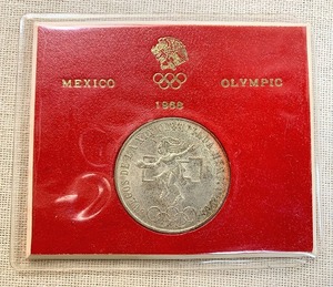 メキシコ銀貨 1968年 メキシコオリンピック 25ペソ銀貨 銀720 約22.4g 銀貨 コイン 貨幣