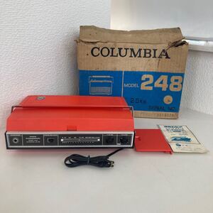 COLUMBIA リソッドステート ポータブル電畜 MODEL248 日本コロムビア ラジオ ヘッドホン端子付 電池(AC100V) 電灯線(AC100V) 自動切替式