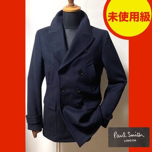 7Z241012M 未使用級 超美品 PaulSmith ポールスミス メンズ ウール ピーコート Pコート 検 ジャケット ブレザー ブルゾン ダウン レザー