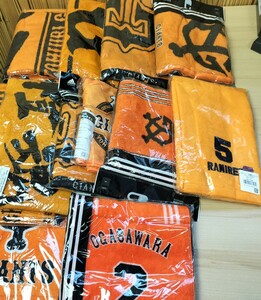 ★未使用　読売巨人　GIANTS　フェイスタオル　マイクロファイバータオル　スポーツタオル　タオルハンカチ　まとめて12点★