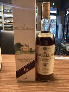 古酒 The MACALLAN ザ・マッカラン 18年 1971-1989 シェリーウッド ウイスキー 750ml 43％ 箱付 Sherry Cask 未開封