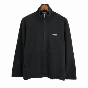 patagonia パタゴニア SYNCHILLA シンチラ ハーフジップ フリースジャケット アウトドア ブラック (メンズ L) 中古 古着 O7486