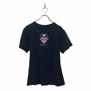 adidas 半袖 プリント Tシャツ アディダス S~ ネイビー バックプリント ロゴ クルーネック 古着卸 アメリカ仕入 a605-6831