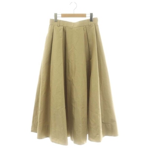 シー SEA CHINO PLEATED SWAN SKIRT チノスカート ロング マキシ丈 フレア 1 ベージュ /MI ■OS レディース