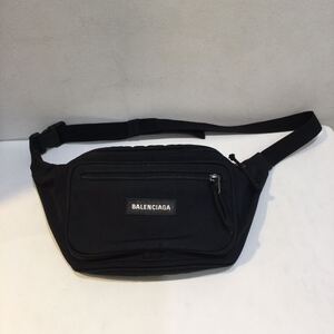 BALENCIAGA バレンシアガ エクスプローラー ベルトバッグ ウエストポーチ ボディバッグ キャンバス ブラック 679822