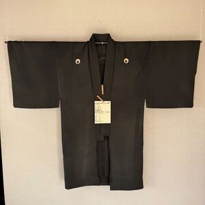 弓道　男性用　中古　紋付着物　絹　袴用　裄74センチ　20250111-01