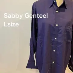 【美品】Sabby Genteel トップス ワイシャツ 長袖 メンズ ブルー