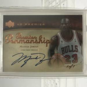 NBA MICHAEL JORDAN 1 of 1 AUTO 2007-08 UD Premier Penmanship Autograph BASKETBALL Signature 1/1 マイケル・ジョーダン 直筆 サイン