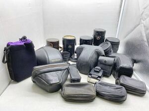 カメラケースまとめ 21点 Canon キャノン Nikon ニコン カメラ レトロ フラッシュ ストロボ カメラレンズ レンズカバー 一眼レフ