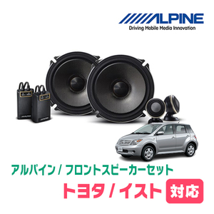 イスト(60系・H14/5～H19/7)用　フロント/スピーカーセット　アルパイン / X-171S + KTX-Y171B　(17cm/高音質モデル)