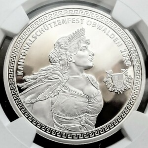 ★1円スタート 銀貨 2023年 スイス 現代射撃祭 50フラン銀貨 オヴァルデン 女神 鑑定 NGC PF68 ULTRA CAMEO 金貨銀貨多数出品中