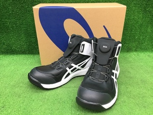 未使用品 asics アシックス ウィンジョブ 26.0cm ワーキングシューズ CP304 BOA ブラック/ホワイト