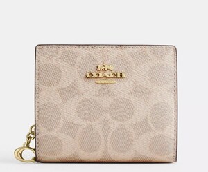 2025ss　日本未発売　COACH Snap Wallet In Signature Canvas　CW789　　最新本物をお届け!!