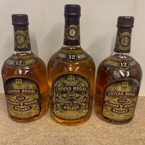 【C735H】CHIVAS REGAL シーバス　リーガル　12年　スコッチ　ウイスキー　1801 1litre 760ml 750ml 未開封　保管品　鑑賞用　3本セット