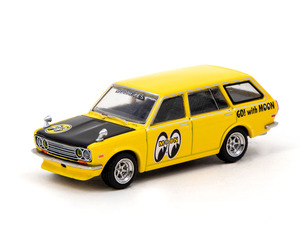 ターマックワークス 1/64 ダットサン ブルーバード 510 ワゴン ムーンアイズ イエロー Tarmac Works Datsun Bluebird Mooneyes