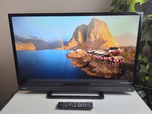 7550-02★TOSHIBA 東芝 REGZA レグザ 32型 直下型LEDバックライト 液晶テレビ 32S21 2018年製 リモコン付き 通電確認済み★