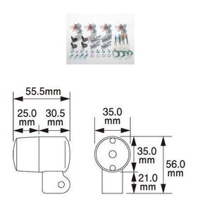 キタコ モンキー(FI車) FNO.AB27-1900001～用　丸ミニウインカーKIT　クリアレンズ