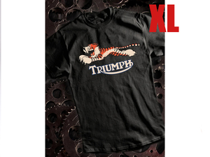 METRO RACING TRIUMPH TIGER T-shirt BLACK XL/メトロレーシングトライアンフタイガーtシャツ黒6tサンダーバードtr6t120ボンネビルt140t110