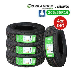 4本セット 205/55R16 2024年製 新品スタッドレスタイヤ GRENLANDER L-SNOW96 送料無料 205/55/16