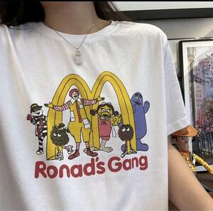 【新品】 マクドナルド　キャラクター　ドナルド　Tシャツ　Ｌ　マック　McDonald