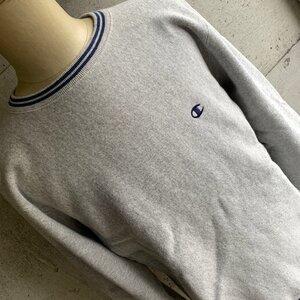 チャンピオン リバースウィーブ ウォーム アップ 裏起毛 スウェット シャツ グレー L size Champion REVERSE WEAVE WARMUP Sweat Shirt