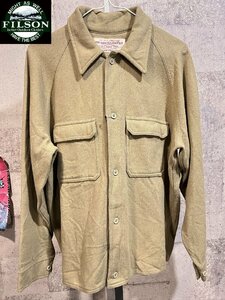 旧タグ FILSON ラグラン ウールシャツ L メンズ フィルソン CPO ベージュ