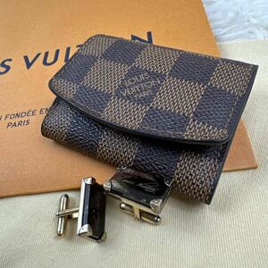 LOUIS VUITTON ルイヴィトン カフス　 ブトン　ドゥ　マンシェット・シニアチュール　 M65737　 ダミエ　 ケース付き