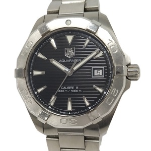 TAG HEUER アクアレーサー キャリバー5 デイト メンズ 腕時計 自動巻き SS ブラック文字盤 WAY2110