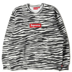 Supreme シュプリーム スウェット サイズ：XL ゼブラ柄 ボックスロゴ クルーネック スウェットシャツ Box Logo Crewneck 22AW ゼブラ