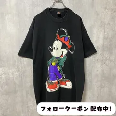 古着 used　90s　90年代　Disney　ディズニー　ミッキー　半袖プリントTシャツ　USA製　黒　ブラック　オーバーサイズ