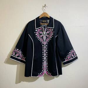 vintage bob mackie embroidery design jacket 古着 ビンテージ 刺繍ジャケット デザインジャケット 花柄 ボブマッキー