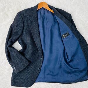 稀少素材!! ポールスミス【繊維の宝石 高保湿 ラムウール】Paul Smith グレンチェック テーラード ジャケット アンコン 総裏 コート 