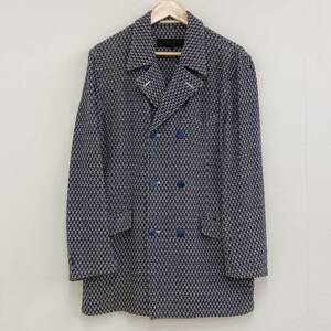 AD2000 田中オム COMME des GARCONS HOMME 製品染め ジャガード ダブル コート ジャケット コムデギャルソンオム VINTAGE archive 3060230