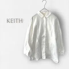 E5267Y【KEITH/キース】ボタンアップブラウス フリル パッチワーク