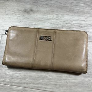 本物 ディーゼル 長財布 ベージュ色系 DIESEL B42