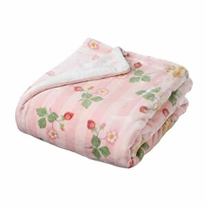 西川 (Nishikawa) 毛布 シングル 洗える ウェッジウッド ワイルドストロベリー 2枚合わせ 冬 リバーシブル 冬 ピンク