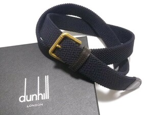 ◆dunhill/ダンヒル◆伊製 ゴムメッシュベルト【40】(フリー)/4.4万