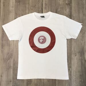 ★ラメプリント★ Big ターゲットロゴ Tシャツ Mサイズ a bathing ape BAPE glitter target logo エイプ ベイプ アベイシングエイプ NIGO