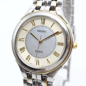 【SEIKO セイコー】DOLCE ドルチェ V181-0AC0 ソーラー メンズ 腕時計 ラウンド 