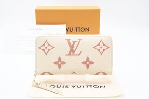 ☆安心の３大保証☆ Bランク ≪LOUIS VUITTON ルイ ヴィトン/ジッピーウォレット≫ M81914 バイカラー アンプラント クリーム ピンク ロゴ