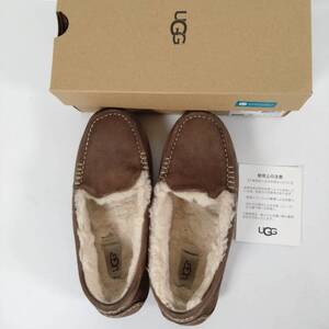 UGG アグ ANSLEY アンスレー モカシン ムートン スエード フラットシューズ サイズ24㎝ ブラウン系 K6L2507