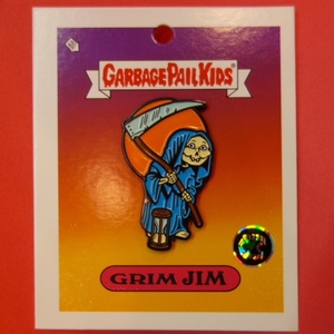 ガーベッジ・ペイル・キッズ　Grim Jim ピンズ GARBAGE PAIL KIDS ピンバッジ ピンバッチ pins アメリカ キャラクター 雑貨 死神 Reaper