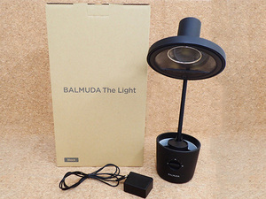 ■【中古 美品】BALMUDA The Light スタンド L01A-BK ブラック バルミューダ 太陽光LEDデスクライト スタンドライト(PKYK30-1)